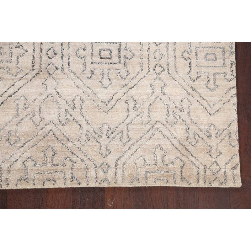 Geometric Oriental Gabbeh Area Rug Wool Handmade Modern Carpet - 5'0" x 7'10"