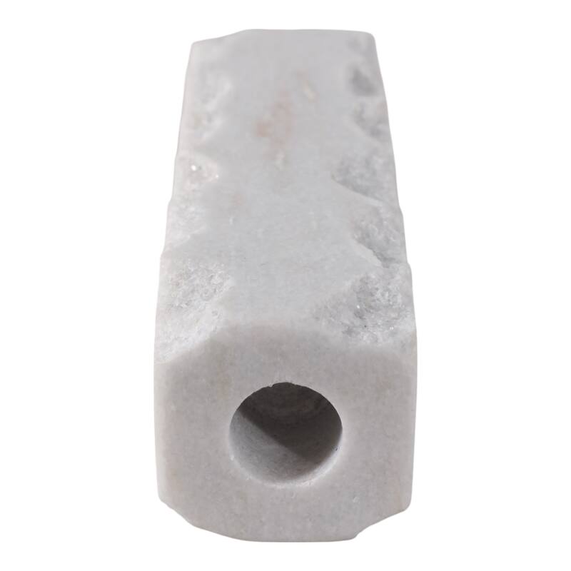 Marble Stone Candle Holder Cylindrical Taper Sleek Sculptural Design
