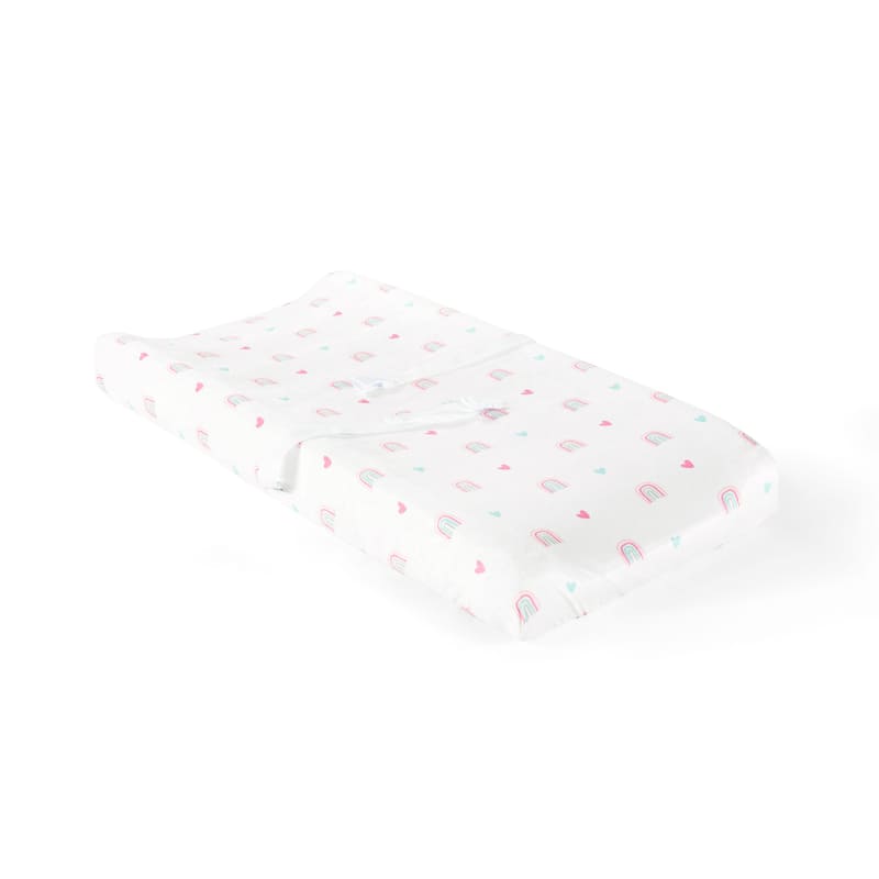 Lush Decor Baby Llama Love Rainbow Soft & Plush Changing Pad Cover - 32" x 16" x 5"