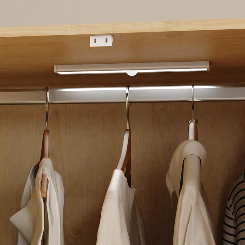 4-Door Wardrobe Closet with Mirror & LED Light, Wooden Storage Cabinet with Hanging Rod & Adjustable Shelves