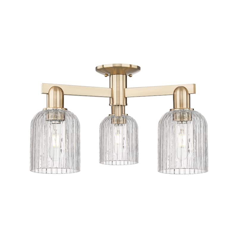 Innovations Lighting Downtown Urban - Bridal Veil - 3 Light 23" Semi-Flush Mount Light