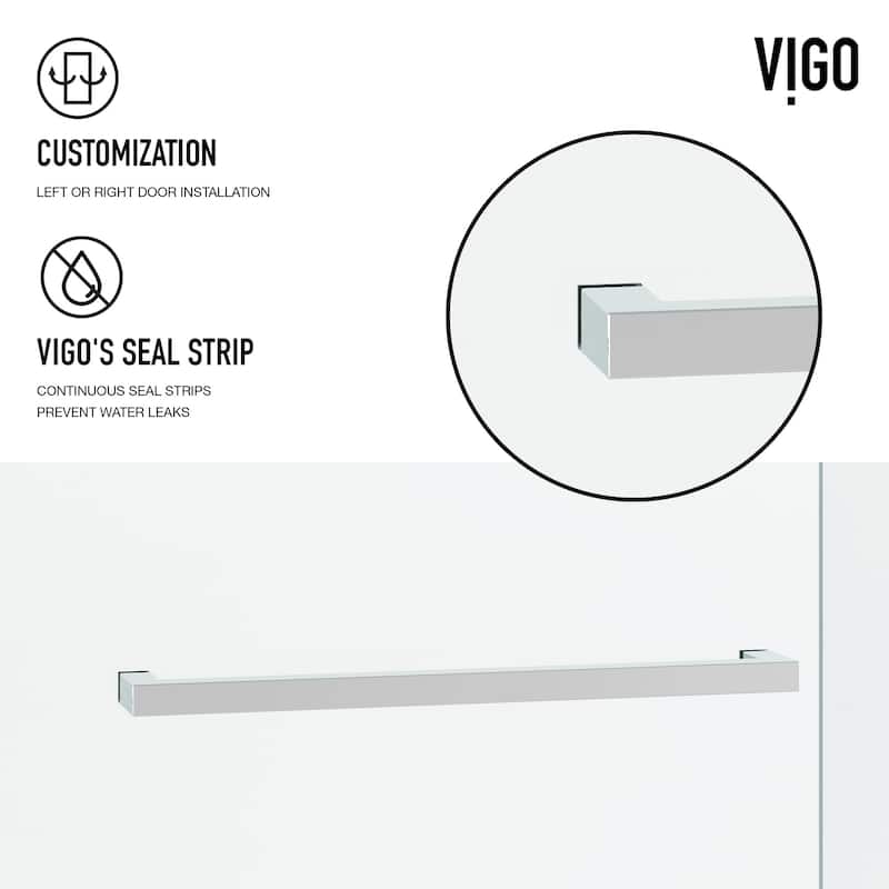 VIGO Houston Frameless Sliding Door