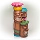 preview thumbnail 9 of 11, Alpine Corporation 35" Tall Outdoor 3-Tier Tiki Head Waterfall Fountain Yard Art Décor, Multicolor