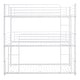 preview thumbnail 5 of 7, White Industrial Charm Full-Full-Full Metal Triple Bed with Built-in Ladder