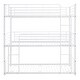 preview thumbnail 5 of 7, White Industrial Charm Full Metal Triple Bed with Built-in Ladder