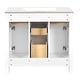 preview thumbnail 30 of 32, MDF Freestanding Bathroom Vanity Set with Integrated Ceramic Sink - 36'' x 18.3'' x 34.02''