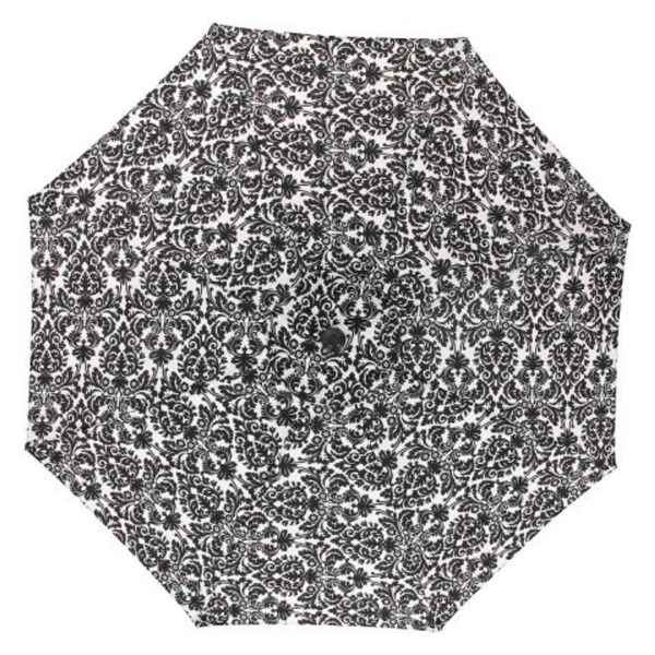 Shop 9 White With Black Damask Design Indoor Outdoor Patio Umbrella With Hand Crank Overstock 20759900