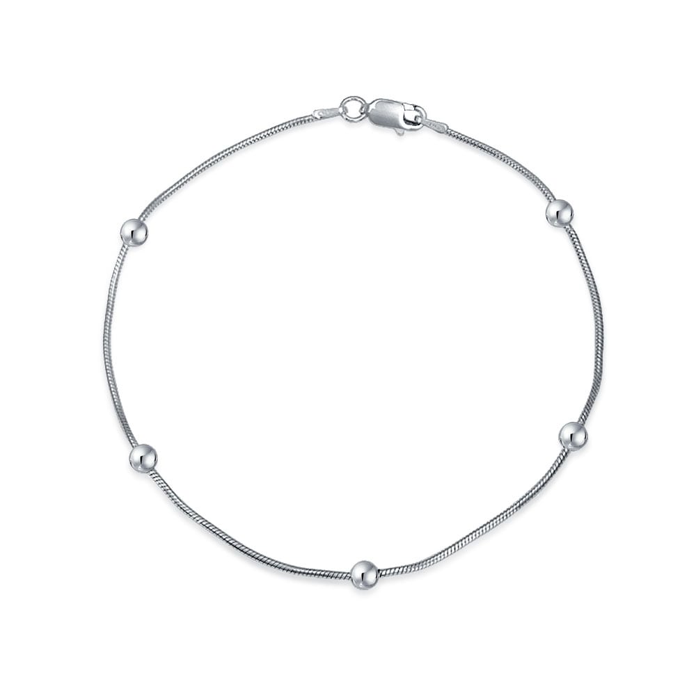 silver chain ankle bracelets
