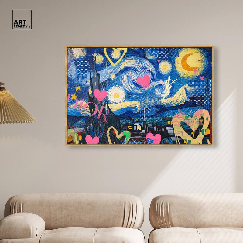 Starry Night Graffiti Canvas by Art Remedy