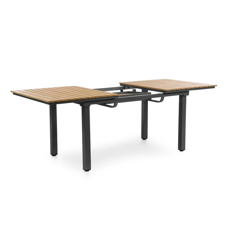 Mackay Teak Extendable & Reclining Outdoor Dining Set for 6 People