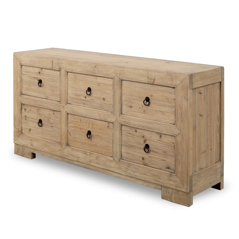 Capri Chest of Drawers Weathered Natural Pine 68x18x35H