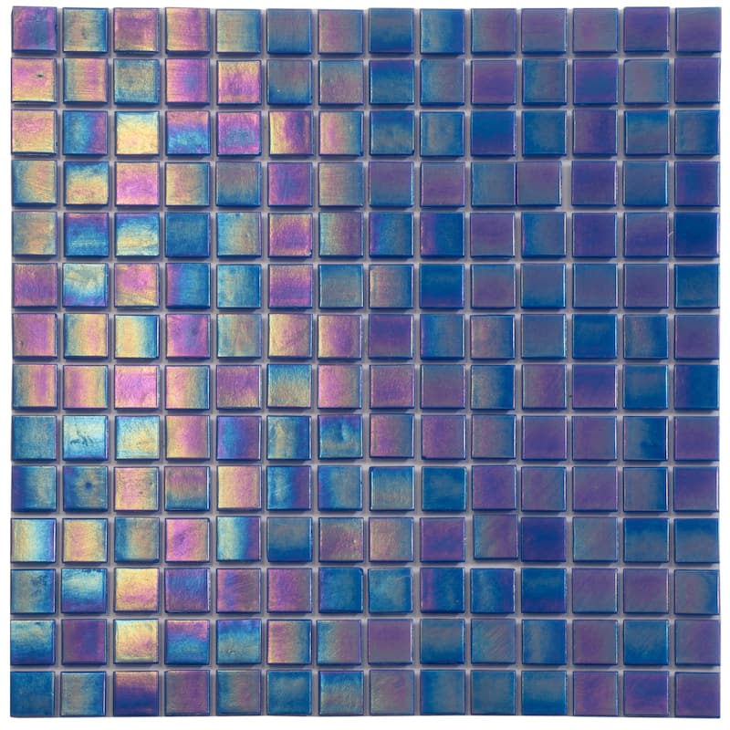 Apollo tile 12" x 12" Nacreous Glossy Royal Blue Glass Tile (20 sq ft/case) - 20 Pack