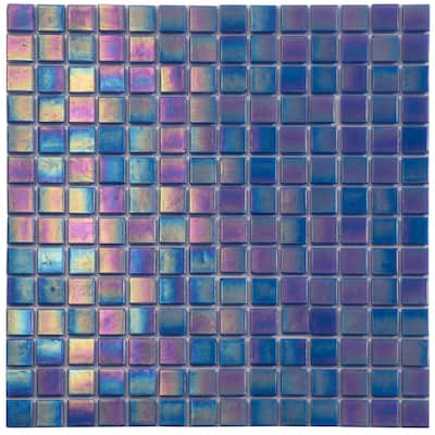 Apollo tile 12" x 12" Nacreous Glossy Royal Blue Glass Tile (20 sq ft/case) - 20 Pack