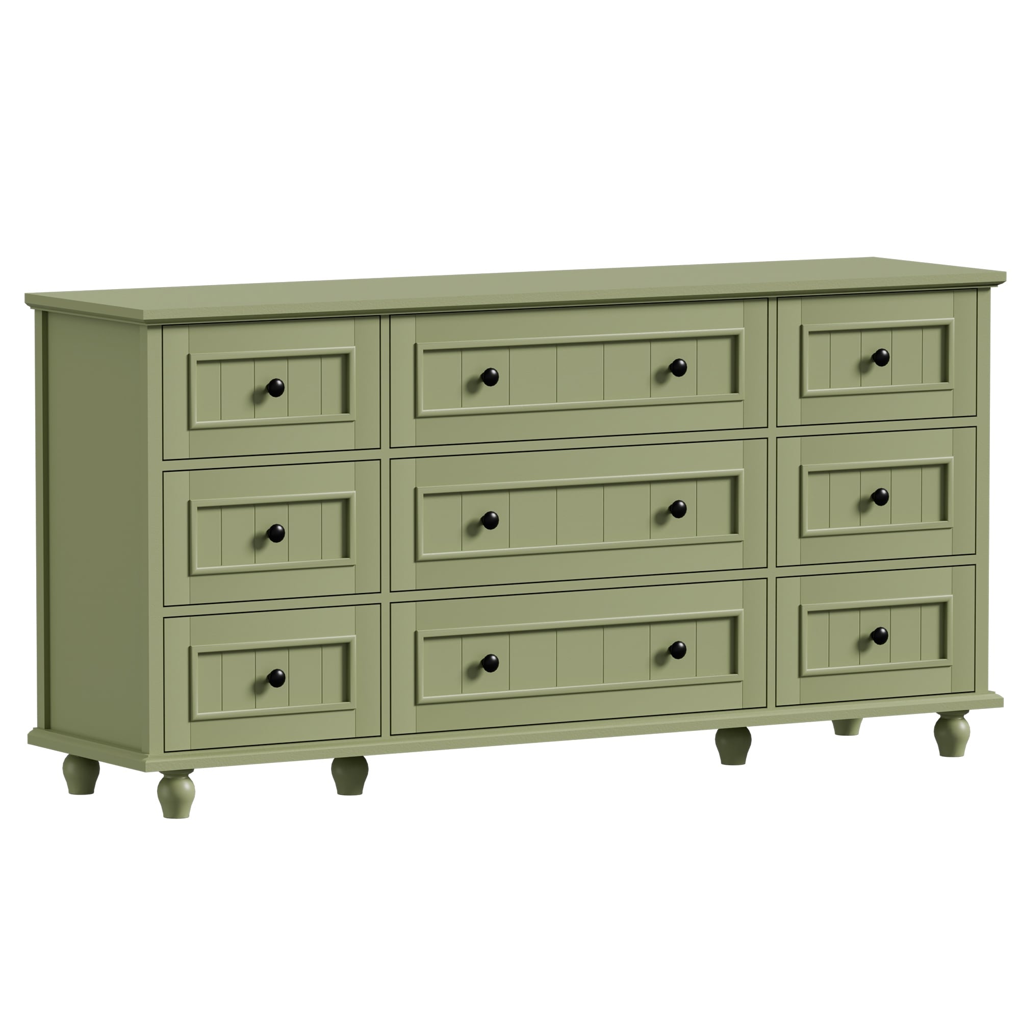 Vintage 9-Drawer Dresser Retro Storage Cabinet with Solid Legs - Overstock - 43622108 Vintage 9-Drawer Dresser Retro Storage Cabinet with Solid Legs - Overstock - 43622108