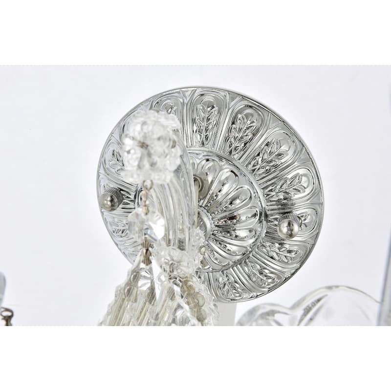 Fleur Illumination Collection Wall Sconce D:12in H:16in E:8.5in Lt:2 Chrome Finish