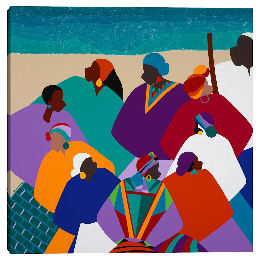 Ring Shout Gullah Islands by Synthia SAINT JAMES Canvas Art Print