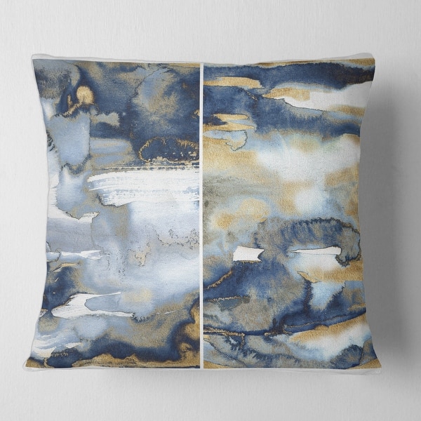 Designart 'Metallic Fabric Pattern' Abstract Throw Pillow - Rectangle - 12 in. x 20 in. - Medium