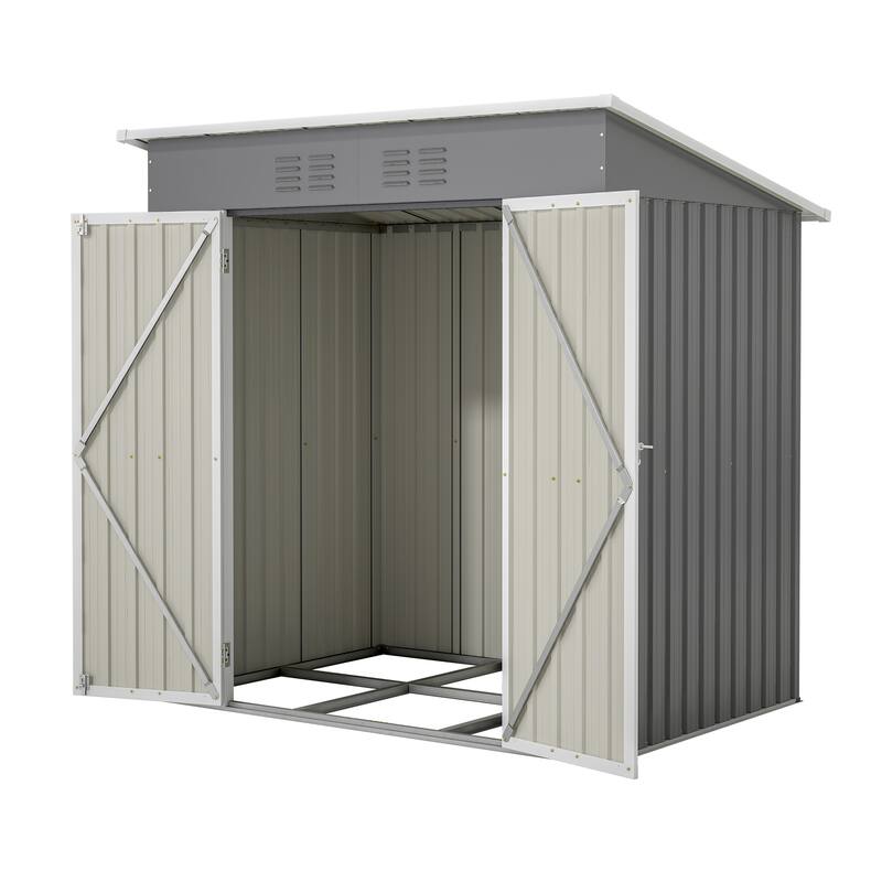 6'x4' Outdoor Metal Storage Shed Lockable