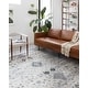 preview thumbnail 6 of 19, Alexander Home Leanne Vintage Boho Oriental Printed Area Rug 2' x 5' - Silver / Grey