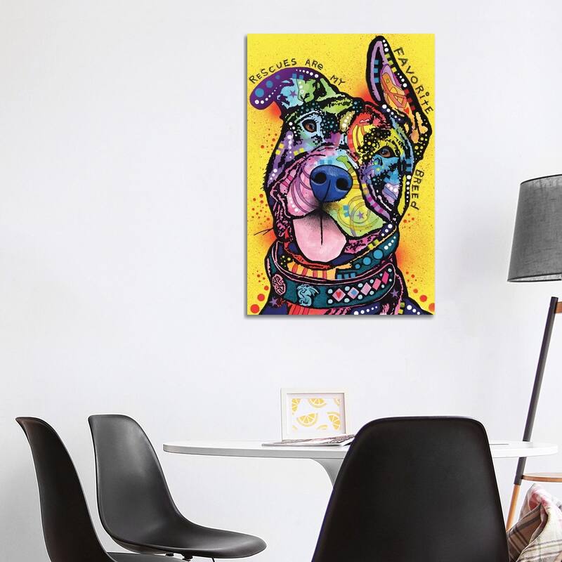 iCanvas "Rescues Are My Favorite Breed" by Dean Russo Canvas Print