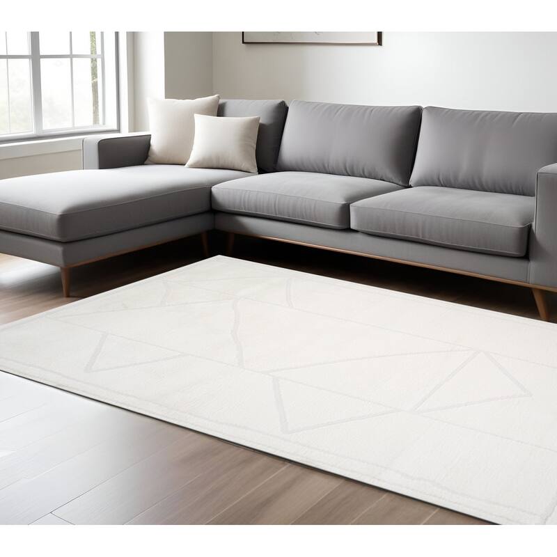 HomeRoots Geometric Rectangle Area Rug - 141.00 in. x 105.00 in.  x 0.60 in.