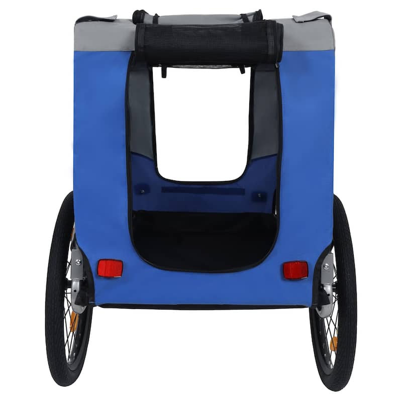 Large Folding Bike Trailer For Dogs - 66lb Capacity All-Terrain Pet Carrier, Durable Steel Frame For Cycling