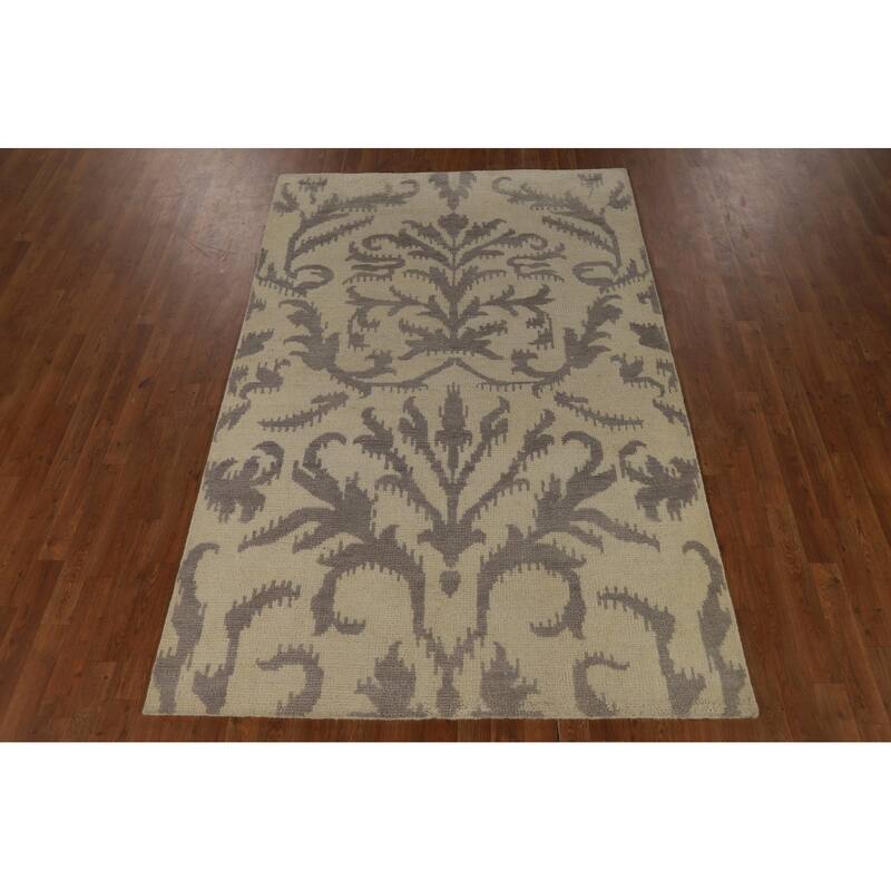 All-Over Abstract Moroccan Oriental Area Rug Handmade Wool Carpet - 5'1" x 7'10"