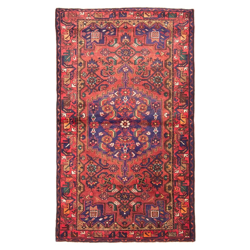 ECARPETGALLERY Hand-knotted Andelz Navy Wool Rug - 4'3 x 7'1