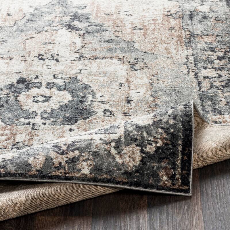 Livabliss Amalia Distressed Medallion Area Rug