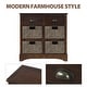 preview thumbnail 35 of 48, 28” Farmhouse Solid Wood Storage Cabinet with Two Drawers and Four Rattan Baskets