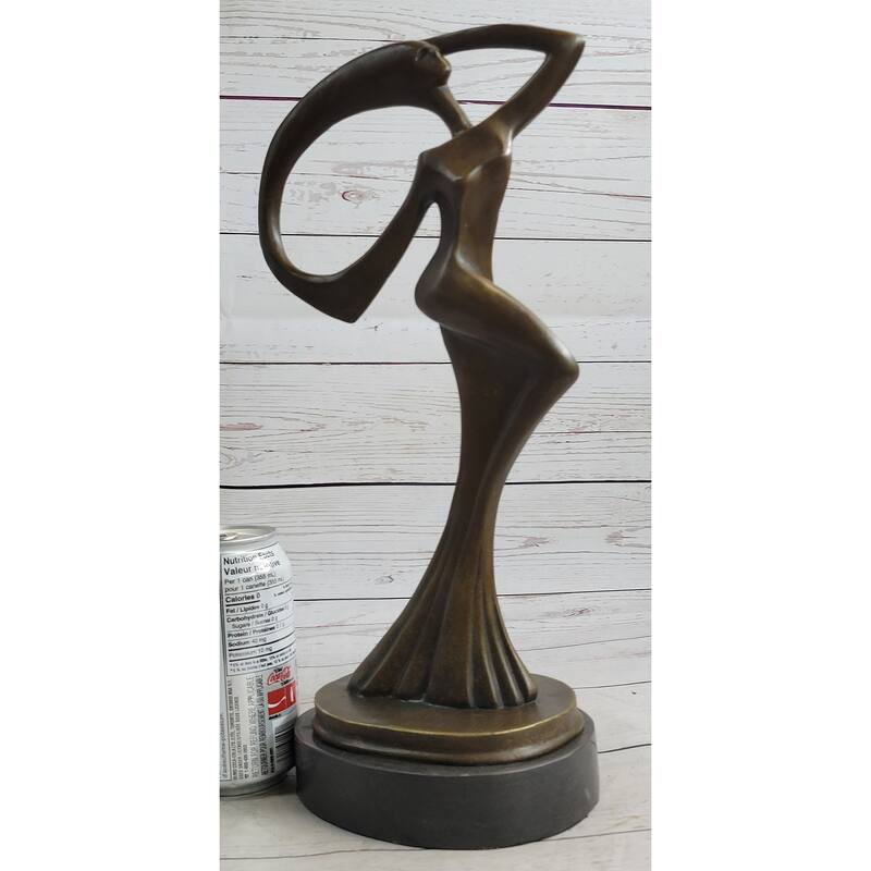 Abstract Surrealist Female Figure Modern Art Bronze Sculpture Statue Original Art