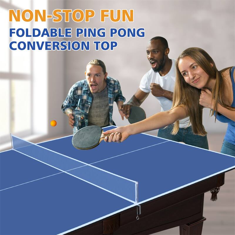 7*4ft Mid-Size Ping Pong Conversion Top Foldable,Table Tennis Table Top