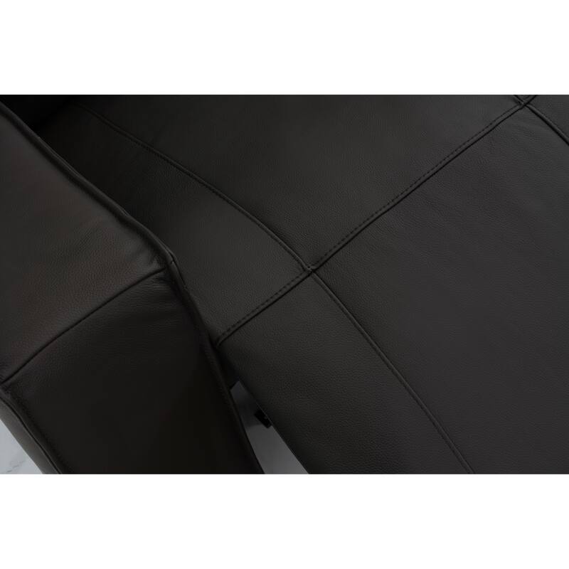 Abbyson Layton Top Grain Leather Dual Power Recliner