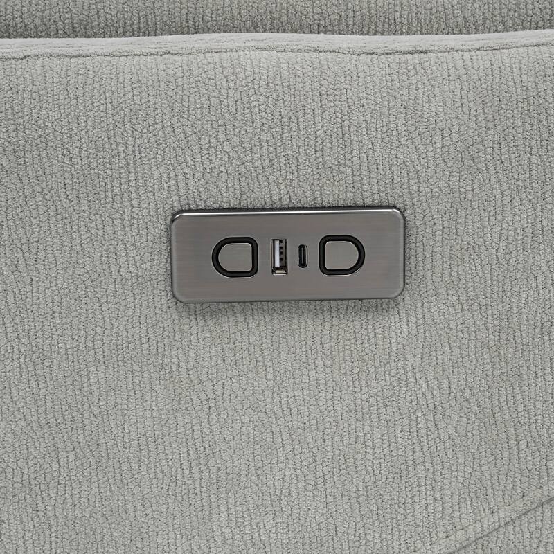 Adler Upholstered Power Swivel Glider Recliner