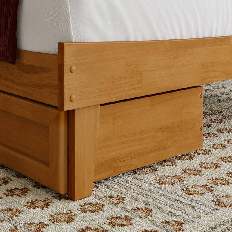 Phoenix Wood Platform Bed with Storage Drawers