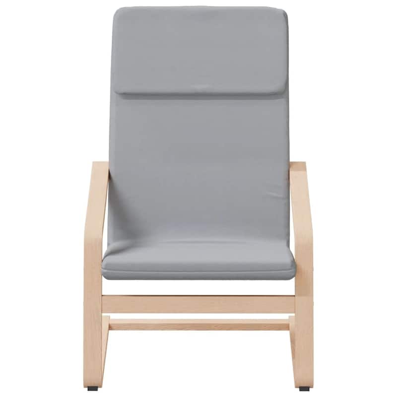 vidaXL Relaxing Chair with Footstool Cream Fabric - 20.1" x 16.1" x 15.7"
