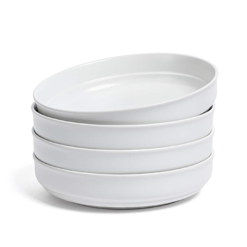 over&back Rimmed Semi-Matte Stoneware Dinner Bowls - 32oz