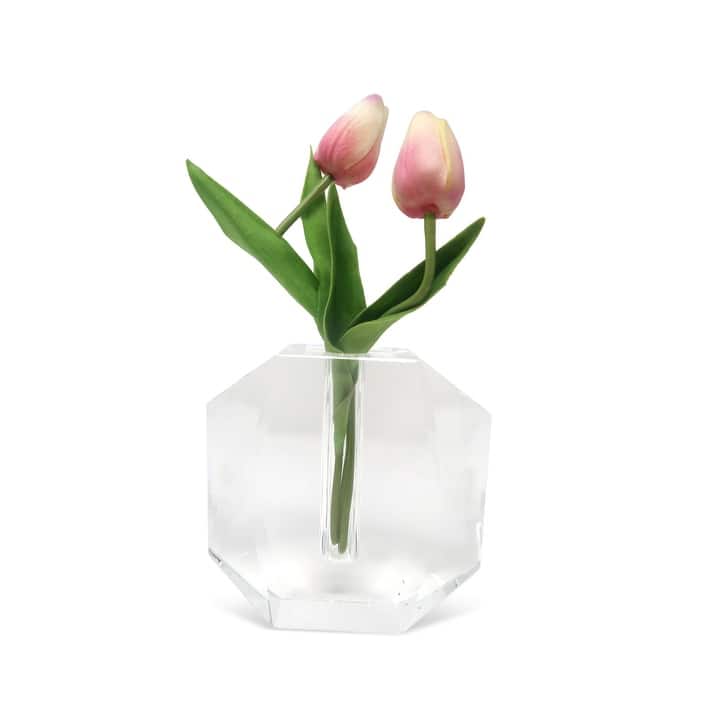 Dimensional Crystal Vase, 5"H