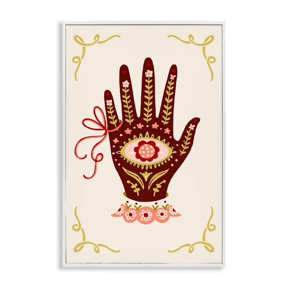 Stupell Boho Folk Style Hand Framed Giclee Art Design By Hannah Moren