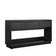 preview thumbnail 4 of 41, Prepac Simply Modern 60.25" W Entryway Table, Narrow Console Table with 3 Drawers, Media Console Table with Storage Black
