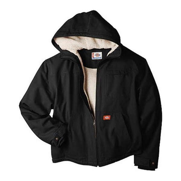 black sherpa hooded jacket