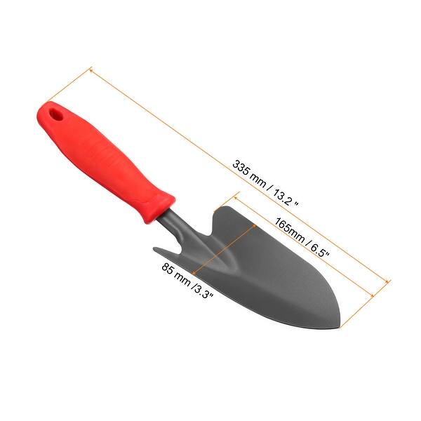 slide 3 of 5, 3Pcs 6.5x3.3" Garden Trowel Gardening Hand Shovel Transplant Tools Grey Red - Grey, Red Grey, Red