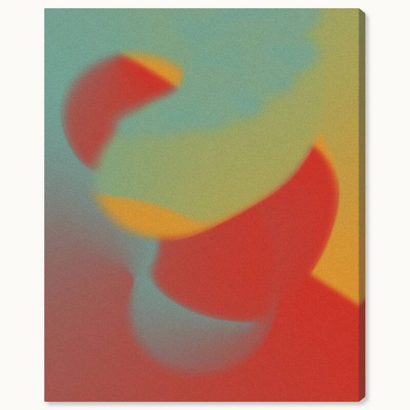 Wynwood Studio Canvas Abstract Grabbing with My Fingers Red Wall Art Canvas Print