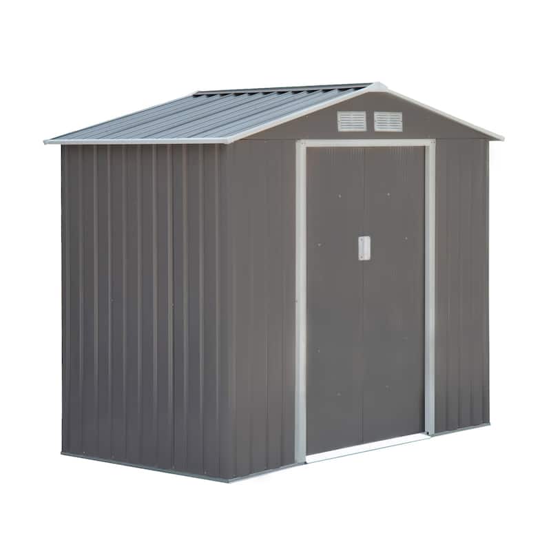 Outsunny Metal Outdoor Shed Organizer & Garden Storage