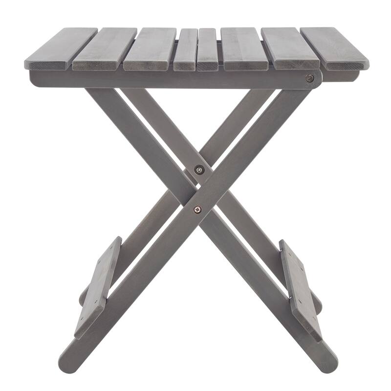 Folding Square table Patio Outdoor solid wood table for Backyard, Balcony, Portable Design Space