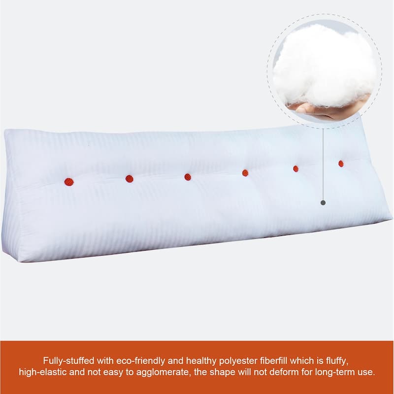 WOWMAX Large Reading Wedge Headboard Pillow for Bed Rest Back Support