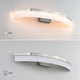 preview thumbnail 6 of 9, 26.6 in. 4-Light Curved Brushed Nickel Modern/Contemporary LED Vanity Light Bar - 26.6"W