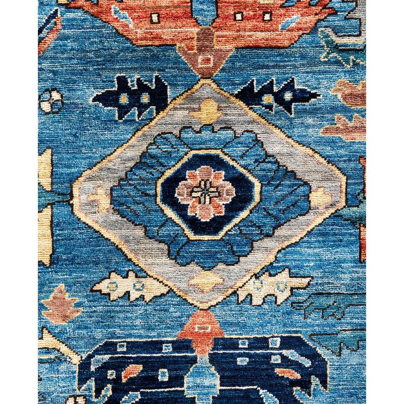 Serapi One-of-a-Kind Hand-Knotted Area Rug - Blue - 10' 1" x 13' 10"