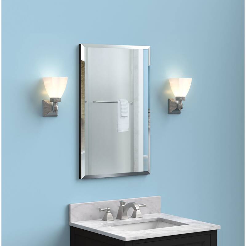 CRAFT + MAIN MMC1536 15" Single Door Mirrored Medicine Cabinet with