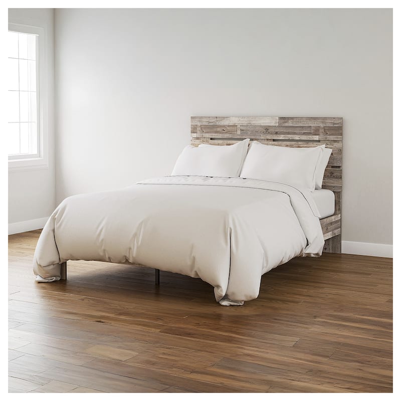 Signature Design by Ashley Neilsville Weathered Woodgrain Platform Bed - Light Grey/Medium Grey - Full